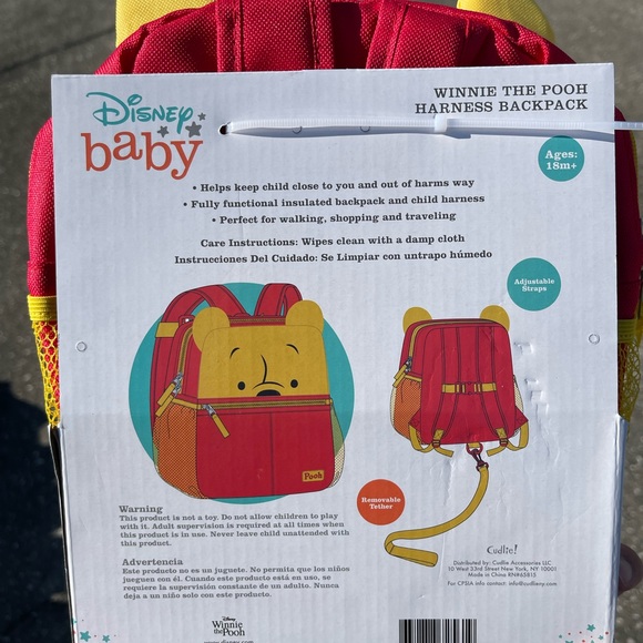 NWT Disney Winnie the Pooh backpack with Harness - Picture 2 of 2